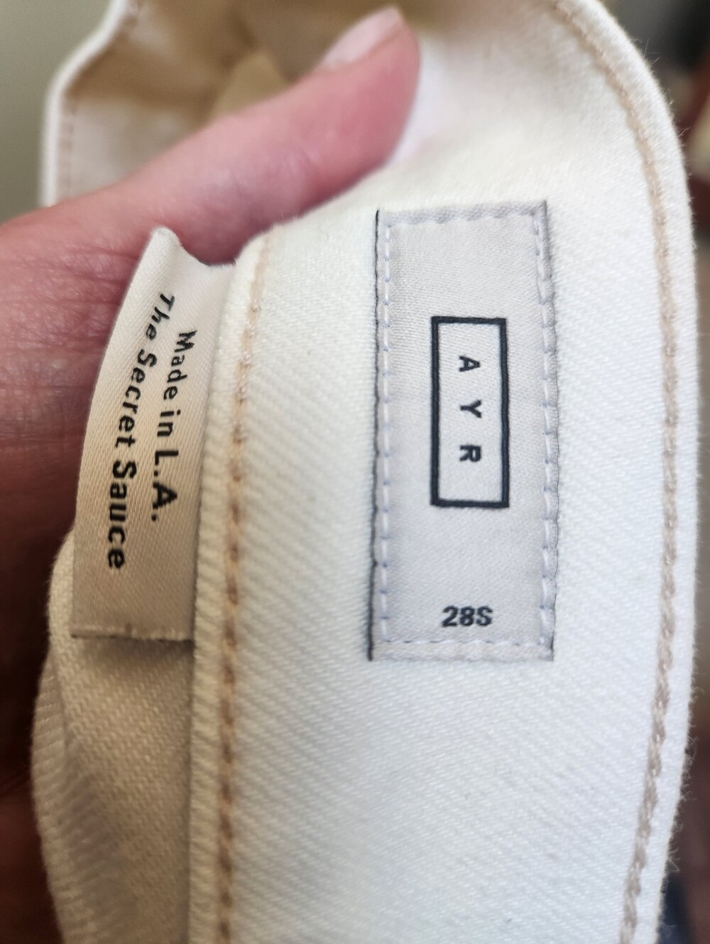 AYR Secret Sauce Jeans, Size 28, 29.5 Inch Inseam (Creme Soda) - Picture 2 of 12